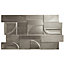 Empire Iron 3D Metallic Effect 310mm x 560mm Porcelain Wall Tiles (Pack of 7 w/ Coverage of 1.21m2)