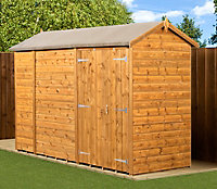 Empire Modular Apex 4x10 dipped treated tongue and groove wooden garden shed double door (4' x 10' / 4ft x 10ft) (4x10)