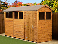 Empire Modular Apex 4x12 dipped treated tongue and groove wooden garden shed windows  (4' x 12' / 4ft x 12ft) (4x12)