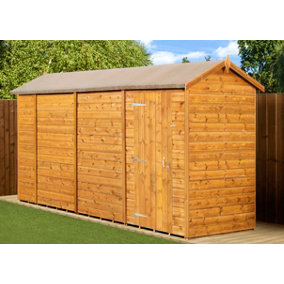 Empire Modular Apex 4x14 Single dipped treated tongue and groove wooden garden shed door No Windows (4' x 14' / 4ft x 14ft) (4x14)