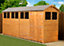 Empire Modular Apex 4x16 dipped treated tongue and groove wooden garden shed double door windows (4' x 16' / 4ft x 16ft) (4x16)