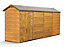Empire Modular Apex 4x16 dipped treated tongue and groove wooden garden shed Single Door No Windows (4' x 16' / 4ft x 16ft) (4x16)