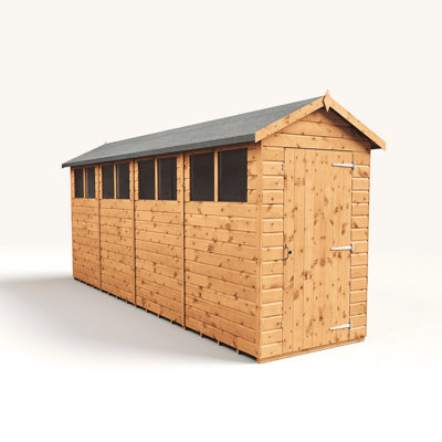 Empire Modular Apex 4x16 dipped treated tongue and groove wooden garden ...