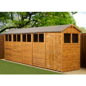 Empire Modular Apex 4x20 dipped treated tongue and groove wooden garden shed windows (4' x 20' / 4ft x 20ft) (4x20)