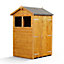 Empire Modular Apex 4x4 dipped treated tongue and groove wooden garden shed double door windows (4' x 4' / 4ft x 4ft) (4x4)