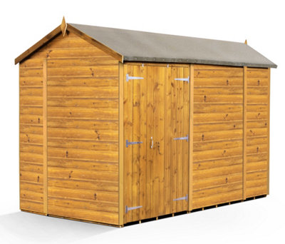Empire Modular Apex 6x10 dipped treated tongue and groove wooden garden shed double door  (6' x 10' / 6ft x 10ft) (6x10)