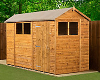 Empire Modular Apex 6x10 Windows dipped treated tongue and groove wooden garden shed (6' x 10' / 6ft x 10ft) (6x10)