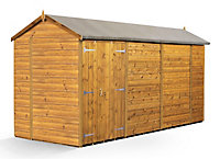 Empire Modular Apex 6x12 dipped treated tongue and groove wooden garden shed double door (6' x 12' / 6ft x 12ft) (6x12)