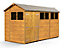 Empire Modular Apex 6x12 dipped treated tongue and groove wooden garden shed double door windows (6' x 12' / 6ft x 12ft) (6x12)