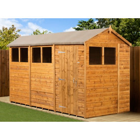Empire Modular Apex 6x12 Windows pressure treated tongue and groove wooden garden shed (6' x 12' / 6ft x 12ft) (6x12)