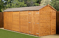 Empire Modular Apex 6x18 dipped treated tongue and groove wooden garden shed double door (6' x 18' / 6ft x 18ft) (6x18)