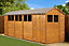 Empire Modular Apex 6x18 dipped treated tongue and groove wooden garden shed Double Door & Windows (6' x 18' / 6ft x 18ft) (6x18)