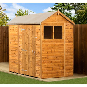 Empire Modular Apex 6x6 Windows dipped treated tongue and groove wooden garden shed (6' x 6' / 6ft x 6ft) (6x6)