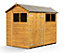 Empire Modular Apex 6x8 dipped treated tongue and groove wooden garden shed double door windows (6' x 8' / 6ft x 8) (6x8)