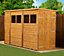 Empire Modular Pent 10x4 dipped treated tongue and groove wooden garden shed double door windows (10' x 4' / 10ft x 4ft) (10x4)