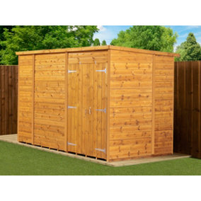Empire Modular Pent 10x6  dipped treated tongue and groove wooden garden shed Double Door (10' x 6' / 10ft x 6ft) (10x6)