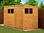 Empire Modular Pent 10x6 dipped treated tongue and groove wooden garden shed double door windows (10' x 6' / 10ft x 6ft) (10x6)