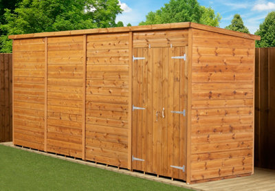 Empire Modular Pent 16x4 Dipped Treated Tongue And Groove Wooden Garden ...