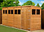 Empire Modular Pent 16x4 dipped treated tongue and groove wooden garden shed double door windows (16' x 4' / 16ft x 4ft) (16x4)