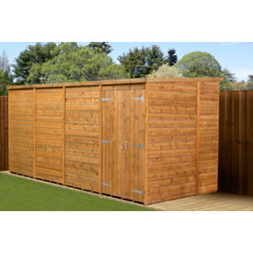 Empire Modular Pent 16x6  dipped treated tongue and groove wooden garden shed double door (16' x 6' / 16ft x 6ft) (16x6)