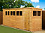 Empire Modular Pent 18x4 dipped treated tongue and groove wooden garden shed With Windows (18' x 4' / 18ft x 4ft) (18x4)