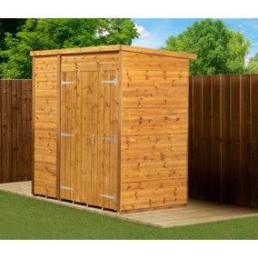 Empire Modular Pent 6x4  dipped treated tongue and groove wooden garden shed double door (6' x 4' / 6ft x 4ft) (6x4)