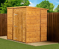 Empire Modular Pent 6x6 dipped treated tongue and groove wooden garden shed single door no windows (6' x 6' / 6ft x 6ft) (6x6)