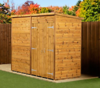 Empire Modular Pent 8x4  dipped treated tongue and groove wooden garden shed double door (8' x 4' / 8ft x 4ft) (8x4)