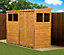 Empire Modular Pent 8x4 dipped treated tongue and groove wooden garden shed Double Door & Windows (8' x 4' / 8ft x 4ft) (8x4)