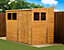 Empire Modular Pent 8x6 dipped treated tongue and groove wooden garden shed with windows (8' x 6' / 8ft x 6ft) (8x6)