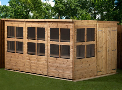 Empire Pent Potting Shed 12x8 Double Door