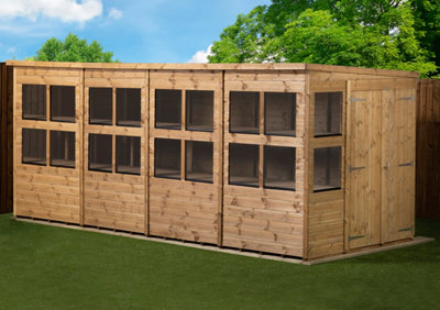 Empire Pent Potting Shed 16x6 Double Door