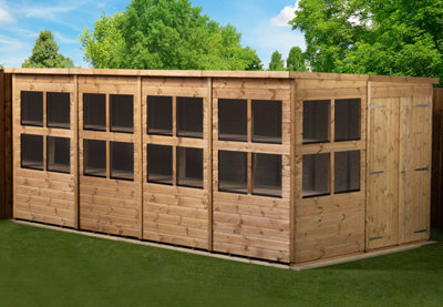 Empire Pent Potting Shed 16x8 Double Door