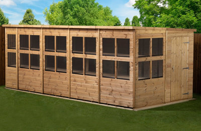 Empire Pent Potting Shed 18x8 Single Door