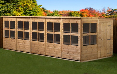 Empire Pent Potting Shed 20x8 Single Door