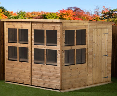 Empire Pent Potting Shed 8x8 Single Door