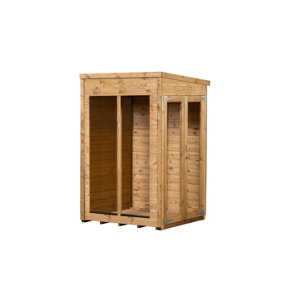Empire Pent Summerhouse 4X4 dipped treated tongue and groove wooden garden shed double door (4' x 4' / 4ft x 4ft) (4x4)