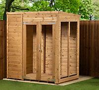 Empire Pent Summerhouse 6X4 dipped treated tongue and groove wooden garden shed Double Door (6' x 4' / 6ft x 4ft) (6x4)