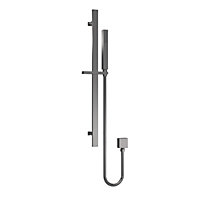 Empire Rectangular Slider Rail Kit with Outlet Elbow - Brushed Pewter - Balterley