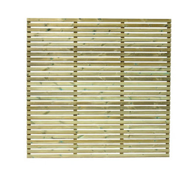 Empire slatted pressure treated fence panels 6ft x 6ft  (pack of 3)