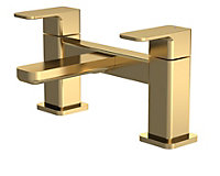 Empire Square Deck Mounted Bath Filler Tap - Brushed Brass - Balterley