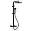 Empire Square Thermostatic Shower Kit with Fixed Head & Adjustable Handset - Matt Black - Balterley