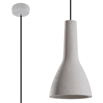 Empoli Concrete Grey 1 Light Classic Pendant Ceiling Light