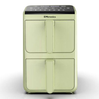 EMtronics 10L Stack Dual Air Fryer - Sage Green