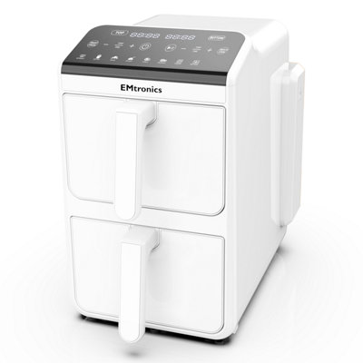 EMtronics 10L Stack Dual Air Fryer - White