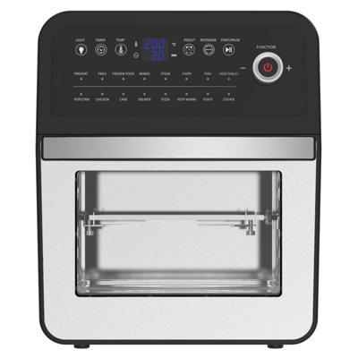 EMtronics 12L Air Fryer Oven Combi with Timer - Stainless Steel