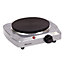 EMtronics 1500W Portable Hob Hot Plate with Temperature Control - Silver