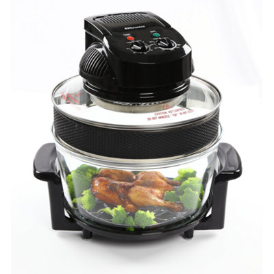 EMtronics 17 Litre Halogen Oven Large Air Fryer with 60 Minute Timer - Black