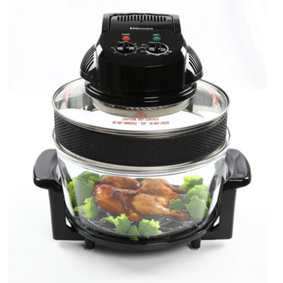 EMtronics 17 Litre Halogen Oven Large Air Fryer with 60 Minute Timer - Black