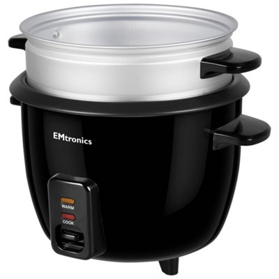 EMtronics 1L Rice Cooker 400w with Non-Stick Pot & Keep Warm Setting ...